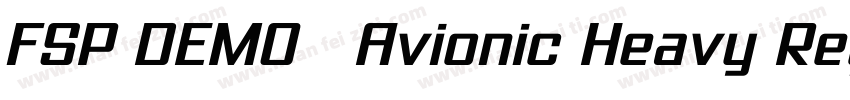 FSP DEMO   Avionic Heavy Regular字体转换
